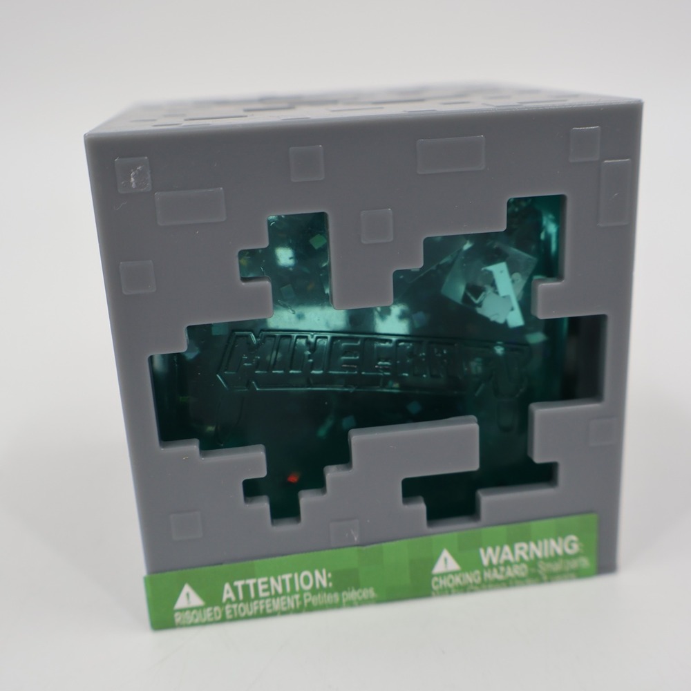 Minecraft Jelly Cube Sensory Toy Unisex OS Teal Gray Pixelated Block JTMIN-35237